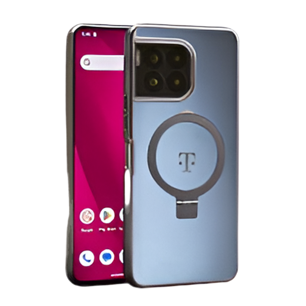 T-Mobile Revvl 7 Pro 5G Ring Kickstand Case Gray