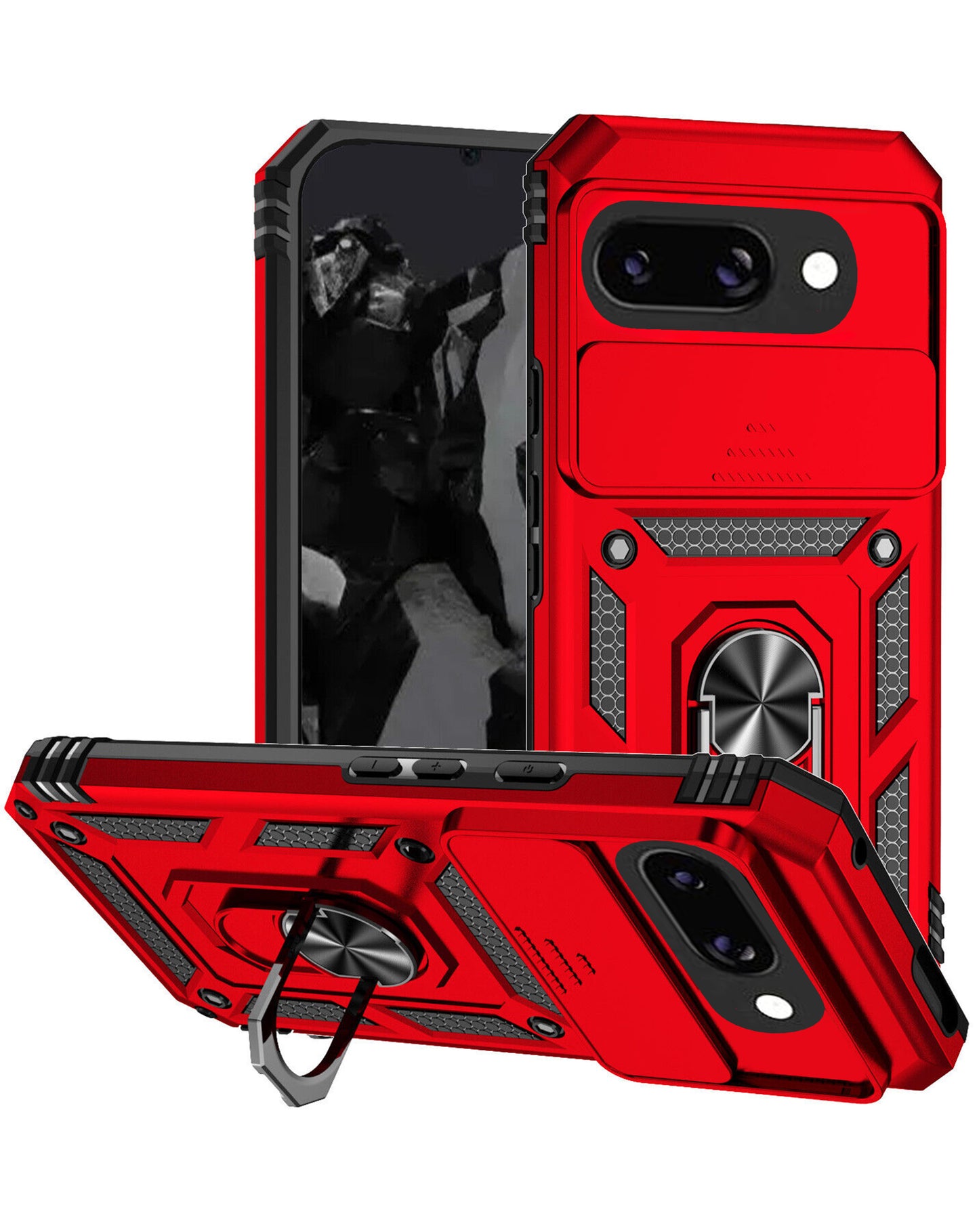Dual Layers Hybrid Case with Metal Ring And Camera Protector 3
