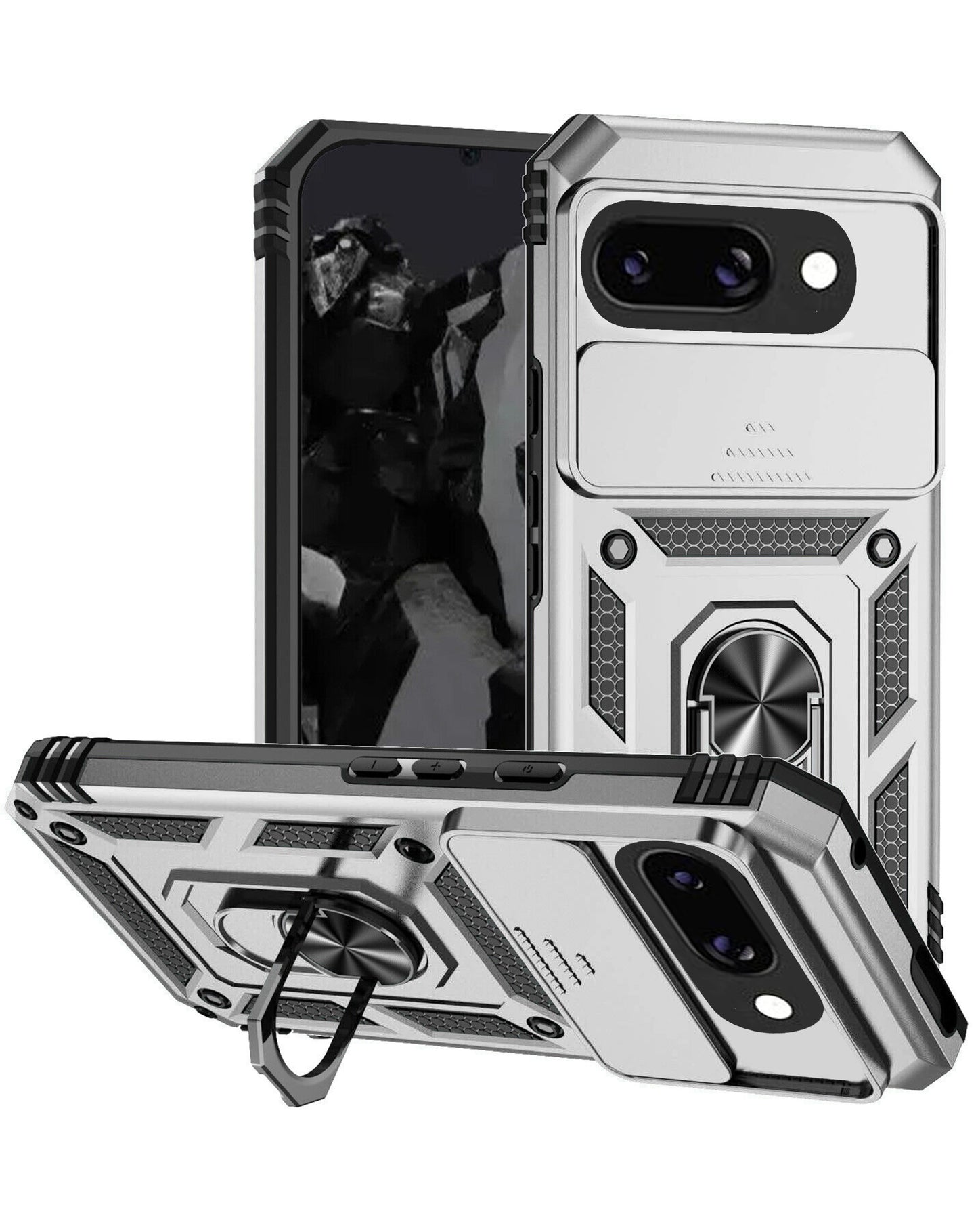 Dual Layers Hybrid Case with Metal Ring And Camera Protector 4