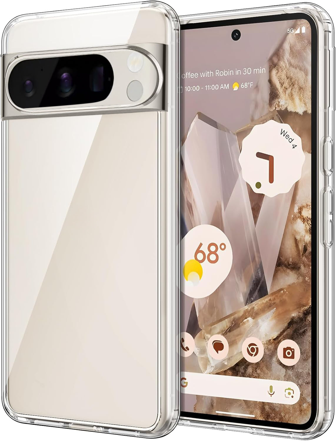Google Pixel 9 Pro XL Hybrid Case with Air Cushion Technology - CLEAR