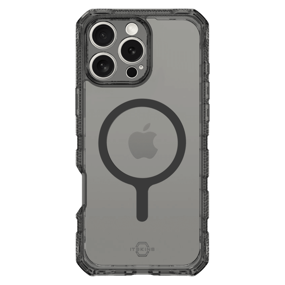 ITSKINS - Supreme_R Clear MagSafe Case for Apple iPhone 16 Pro - Graphite