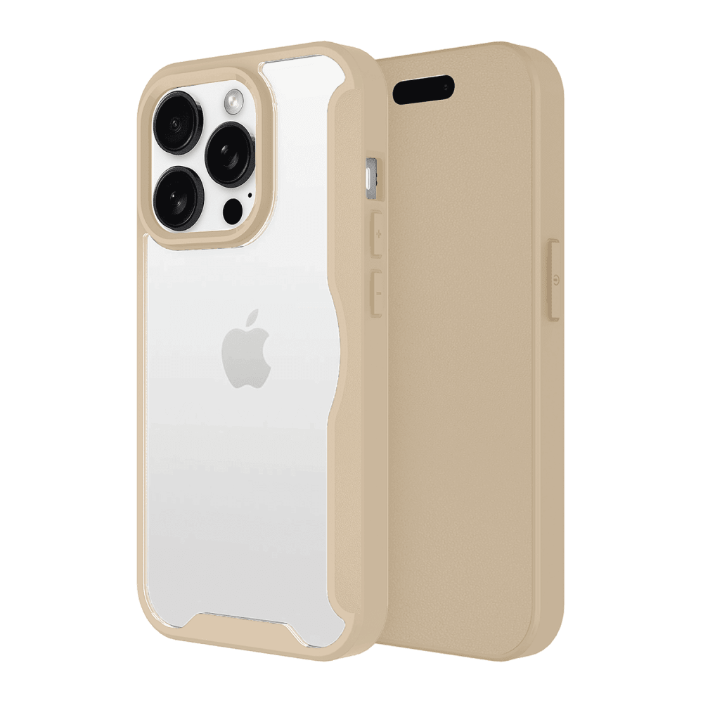 AMPD - TPU / Acrylic Wallet Flip MagSafe Case for Apple iPhone 16 Pro - Tan