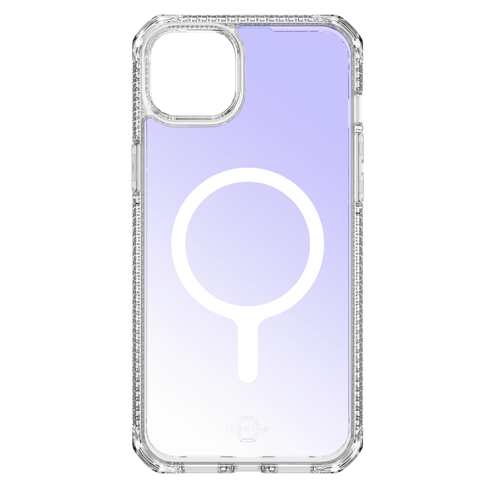 ITSKINS - Hybrid_R Iridescent MagSafe Case for Apple iPhone 15 / iPhone 14 / iPhone 13 - Iridescent Violet