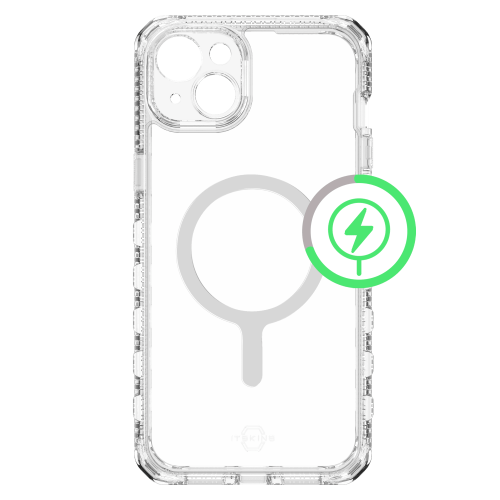 ITSKINS - Supreme_R Clear MagSafe Case for Apple iPhone 15 Plus / iPhone 14 Plus - Transparent