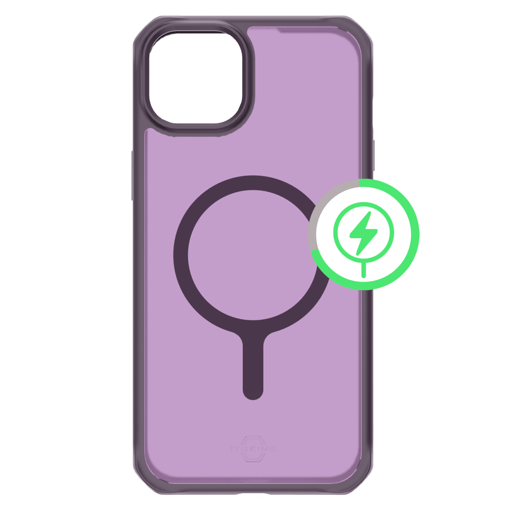 ITSKINS - Hybrid_R Frost MagSafe Case for Apple iPhone 15 Plus / iPhone 14 Plus - Deep Purple