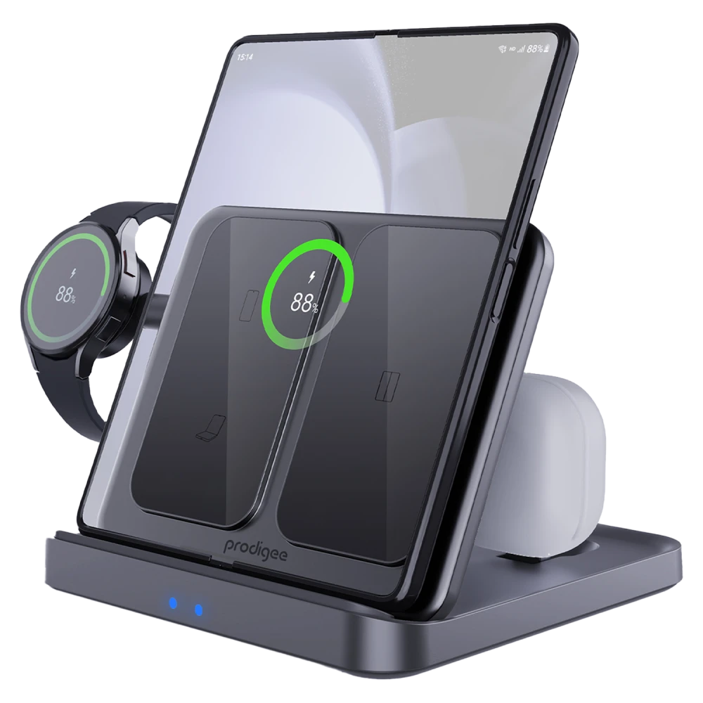 prodigee - Trio Fold Station 3 in 1 Charger for Samsung Devices