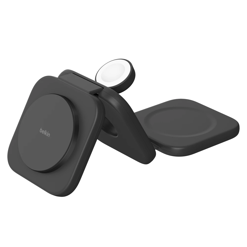 Belkin - Boost Charge Pro 3 in 1 Wireless Charging Travel Pad with Qi2