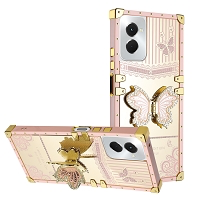 Moto G Power 5G 2024 Luxury Diamond Butterfly Stand Case Pink