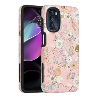 Moto G 5G 2022 Dual Layer Magnetic Hybrid Design Case Flower