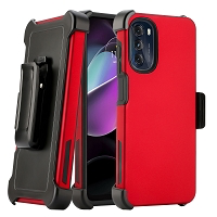 Moto G 5G 2022 Protection Case With Clip Red