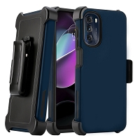 Moto G 5G 2022 Protection Case With Clip Blue