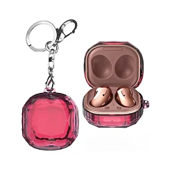 Galaxy Buds Pro / Buds 2 Pro / Buds 2 / Buds FE / Buds Live Transparent Plating Case (PINK) with Keychain