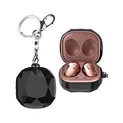 Galaxy Buds Pro / Buds 2 Pro / Buds 2 / Buds FE / Buds Live Transparent Plating Case (BLACK) with Keychain