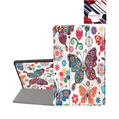 Old Style Notebook Design Case - BUTTERFLY for Galaxy Tab S9 / Tab S9 FE / Tab S10 FE / Tab S10 Lite