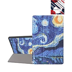 Old Style Notebook Design Case - Starry Night for Galaxy Tab S9 / Tab S9 FE / Tab S10 FE / Tab S10 Lite