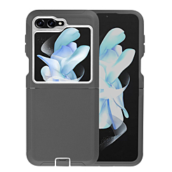 Heavy Duty Case for Galaxy Z Flip 5 (DARK GRAY & WHITE)