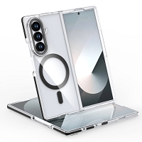 Samsung Galaxy Z Fold 7 Magsafe Transparent All-Around Protection Case Black