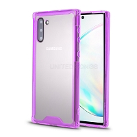 TPA Samsung Galaxy Note 10 Slim Fit Hard Clear Case Purple