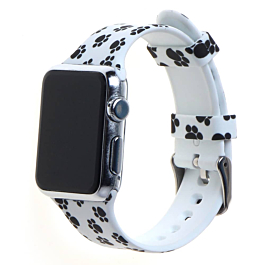 iWatch (38/40/41mm) Pattern Printed Silicone Watch Band - 13