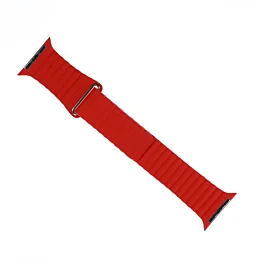 iWatch (42/44/45/49mm) Leather Loop Band with Magnet Closure - RED