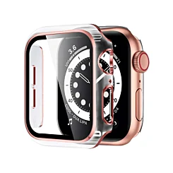 iWatch 49mm Shinny Hard PC Bumper Case - CLEAR & ROSE GOLD