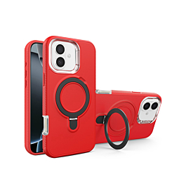 Defender Wireless Charging With Kickstand Case For 16 - Red