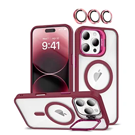 MagSafe Case Camera Kickstand 16 Pro- Maroon