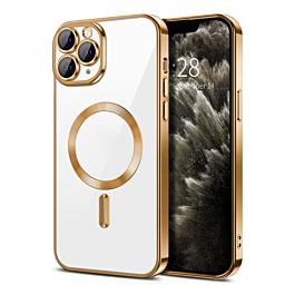 Gloss Wireless Charging Case For 16 Pro Max- Gold