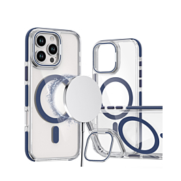 Gloss Camera Kickstand Case For 16 Pro Max- Blue