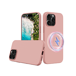 Silicone Case For 16 Pro Max- Pink