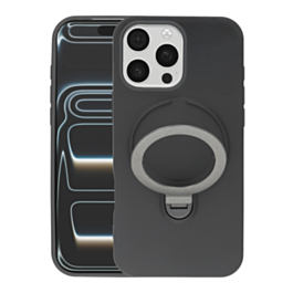 Pastel Finish MagSafe Kickstand Case For 16 Pro Max- Black
