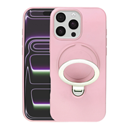 Pastel Finish MagSafe Kickstand Case For 16 Pro Max- Pink