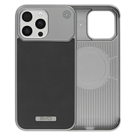 Metallic Leather Case For 16 Pro Max- Black