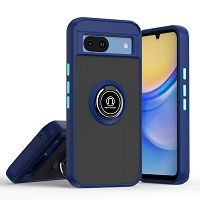 Matte Clear Ring Kickstand Case For Pixel 8a - Blue