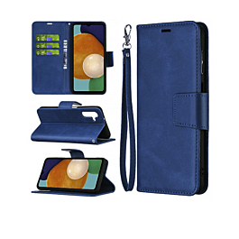 Leather Folio Case For A15- Blue