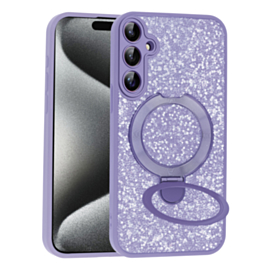 Full Glitter Case With MagSafe Kickstand For A17- Purple