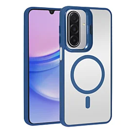 Clear Case With Camera Lens Kickstand For A17- Blue