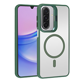 Clear Case With Camera Lens Kickstand For A17- Green