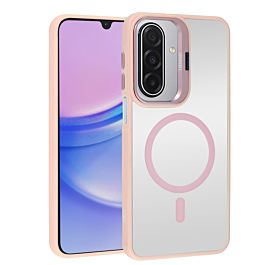 Clear Case With Camera Lens Kickstand For A17- Pink