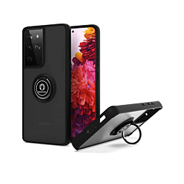 Matte ring kickstand Case For A23- Black