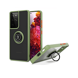 Matte ring kickstand Case For A23- Green