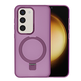 Matte Case Wireless Charging Vertical Kickstand For S23- Purple