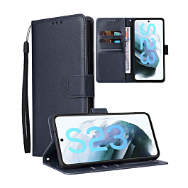 Leather Folio Case For S23FE- Blue