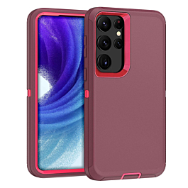 Defender Case For S23 Ultra- Maroon