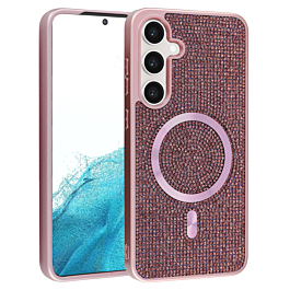 Full Glitter Case With MagSafe For S24/S25 - Pink