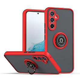 Matte Case With Ring Stand For S24 FE - Red