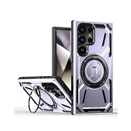 Rugged Case With MagSafe KickStand For S24 Ultra - Purple