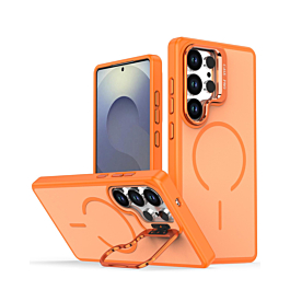 ShockProof TPU Case MagSafe With Kickstand For Galaxy S26 Ultra - Orange