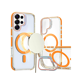Gloss Case With MagSafe Camera Kickstand For Galaxy S26 Ultra - Orange
