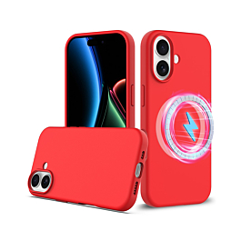 Silicone Case With MagSafe For iPhone 17 - Red
